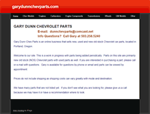 Tablet Screenshot of garydunnchevparts.com